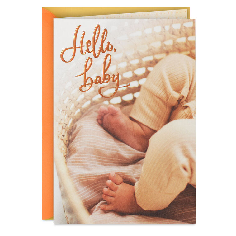 hallmark Hello Baby Blank New Baby Card