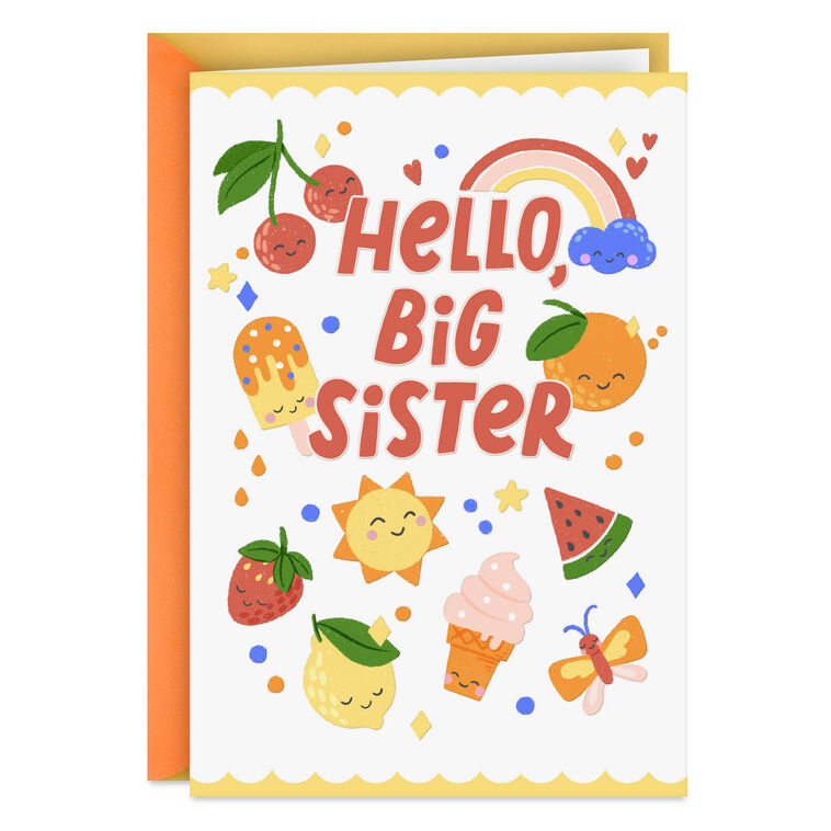 hallmark Hello Big Sister New Baby Card