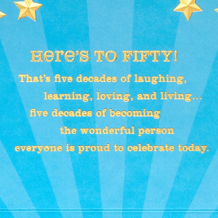 Hallmark Here's To Fifty 50th Birthday Card