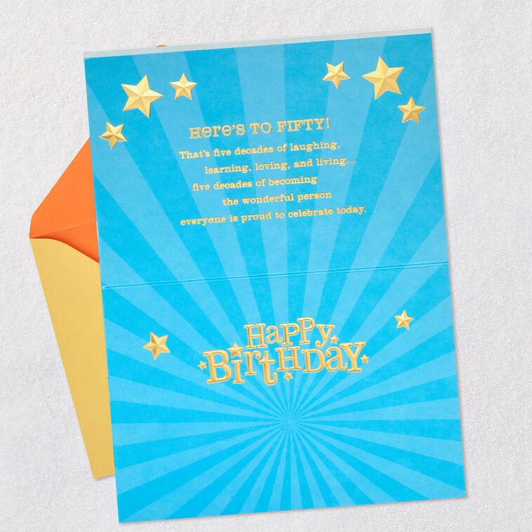 Hallmark Here's To Fifty 50th Birthday Card