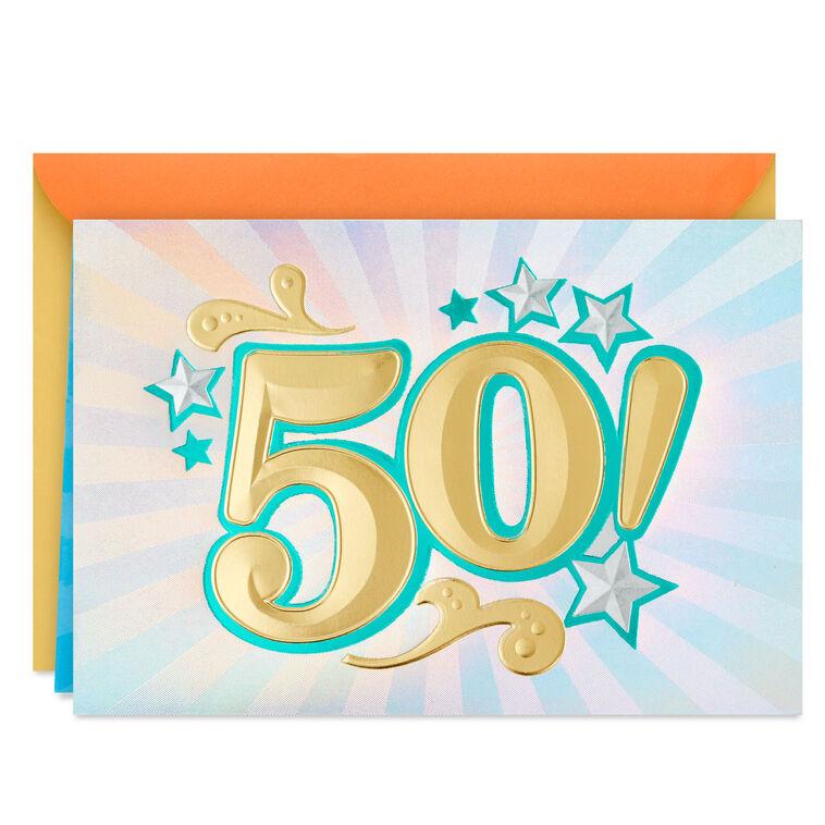 hallmark Here's to Fifty 50th Birthday Card
