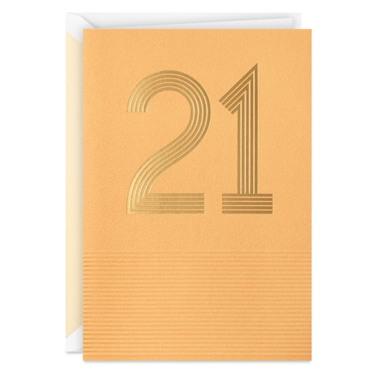 hallmark Here's to You 21st Birthday Card