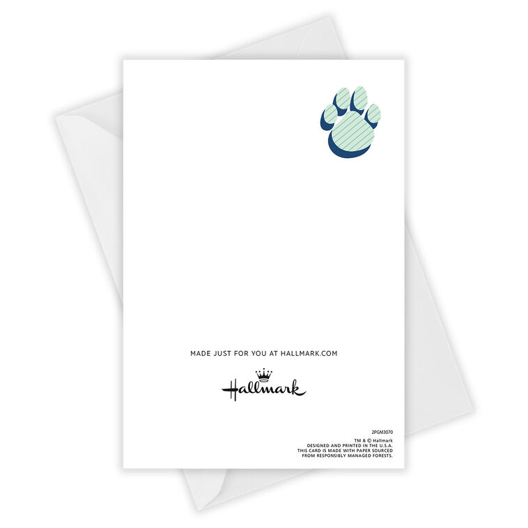 Hallmark High Five Pet Pawprint Custom Card