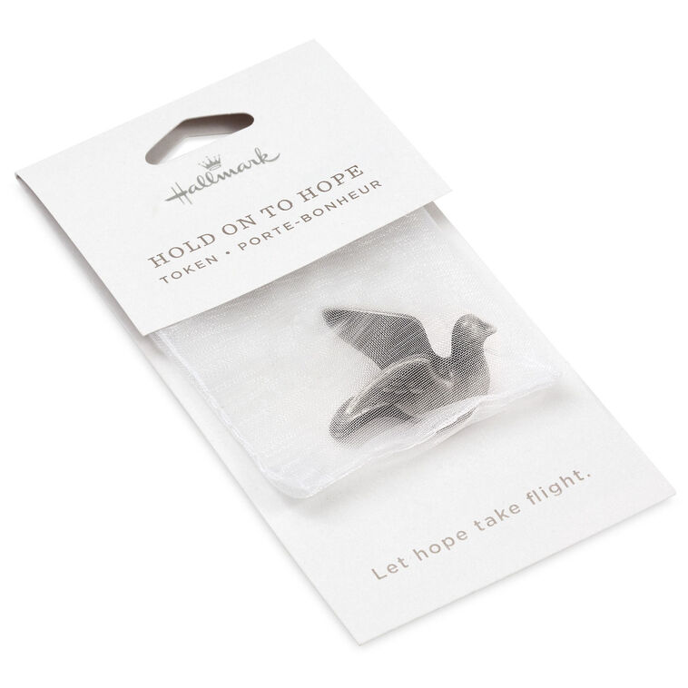 Hallmark Hold On To Hope Dove Metal Pocket Token