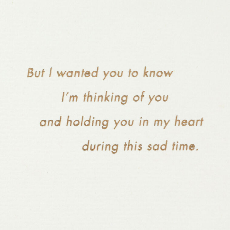Hallmark Holding You In My Heart Sympathy Card