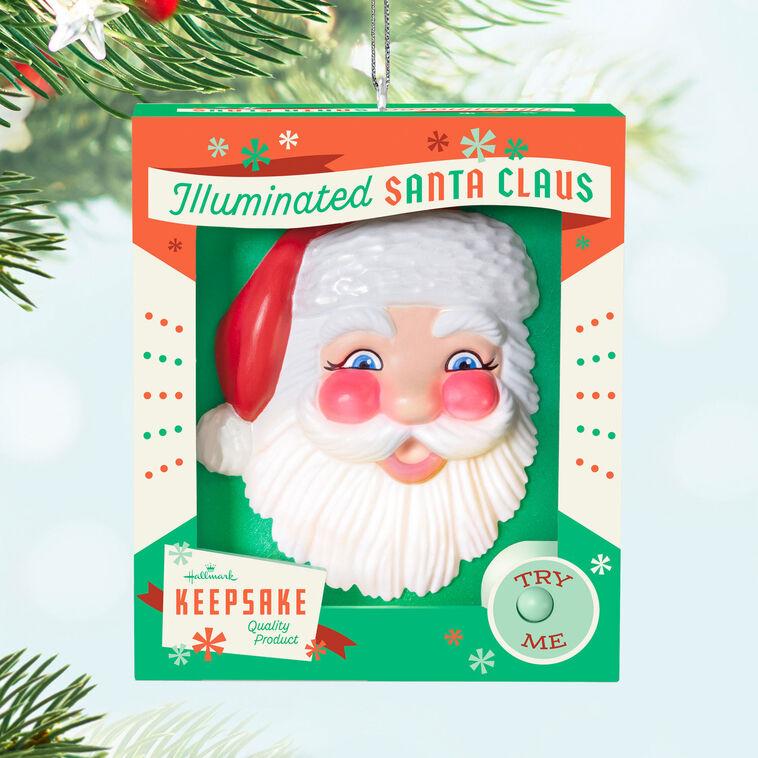 Hallmark Holly Jolly Santa Ornament With Light