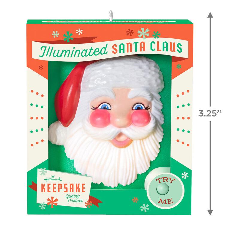 Hallmark Holly Jolly Santa Ornament With Light