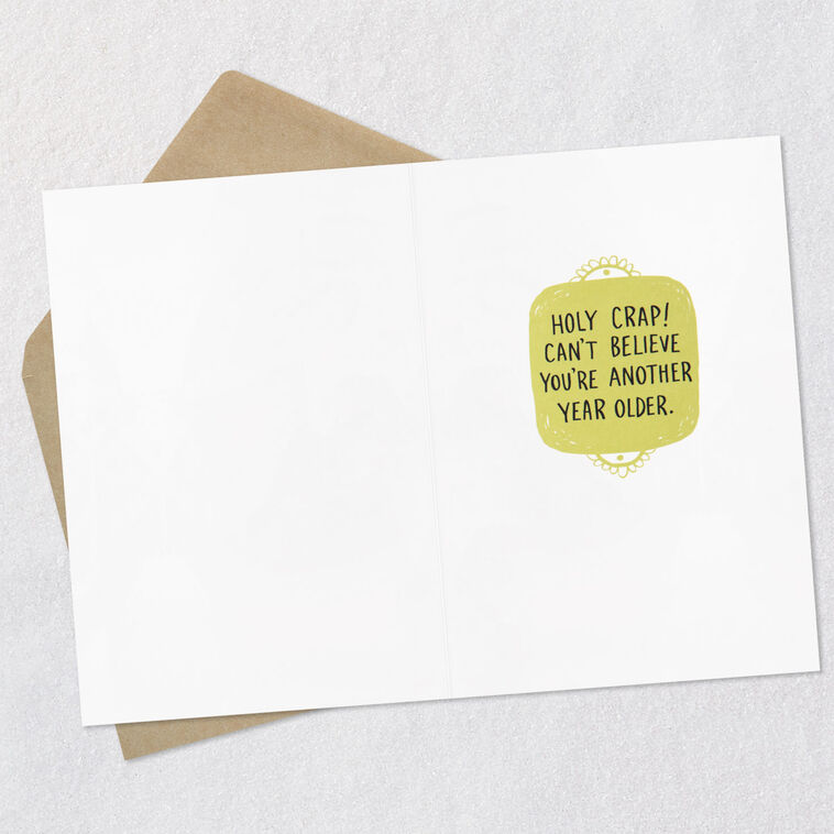 Hallmark Holy Crap Funny Birthday Card