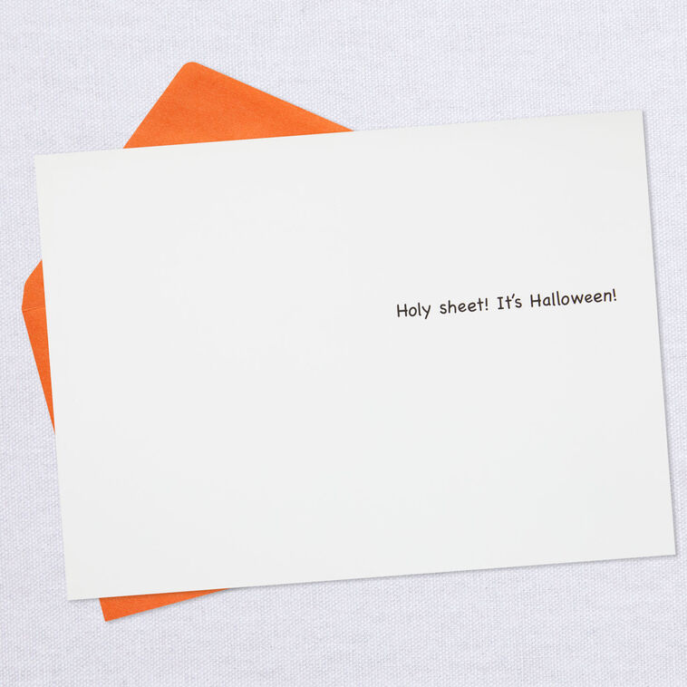 Hallmark Holy Sheet Ghost Funny Halloween Card