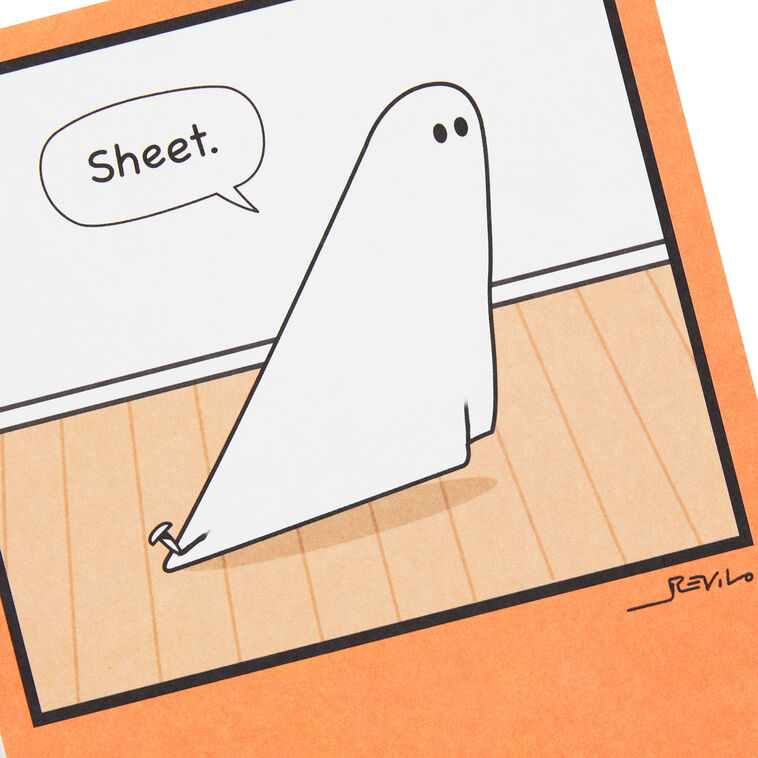 Hallmark Holy Sheet Ghost Funny Halloween Card