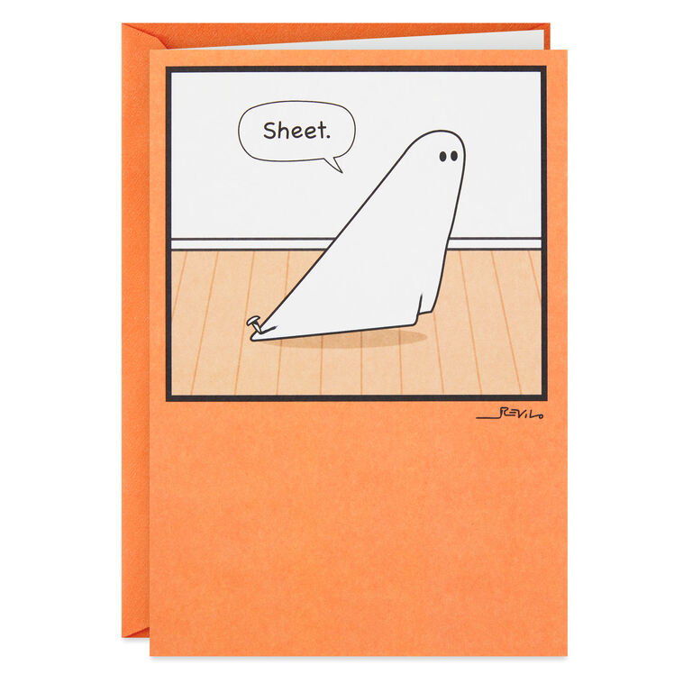 hallmark Holy Sheet Ghost Funny Halloween Card
