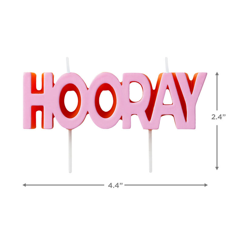 Hallmark "Hooray" Pink Candle