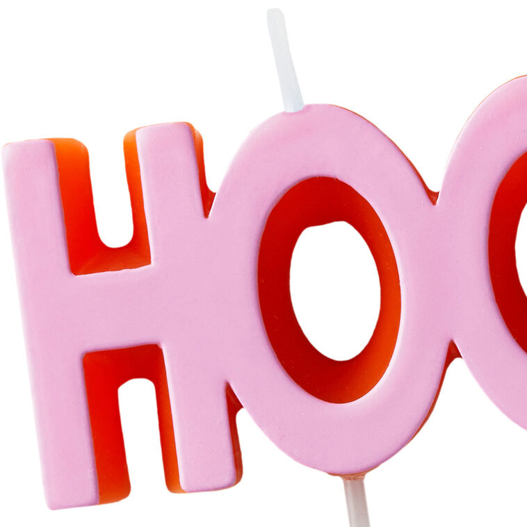 Hallmark "Hooray" Pink Candle