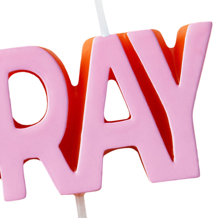 Hallmark "Hooray" Pink Candle