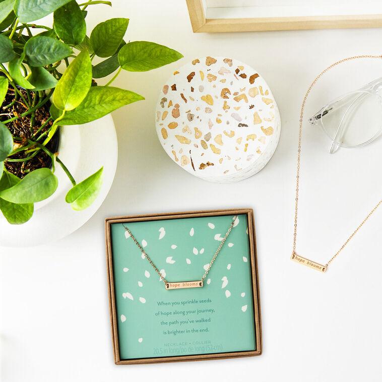 Hallmark Hope Blooms Gold Metal Necklace