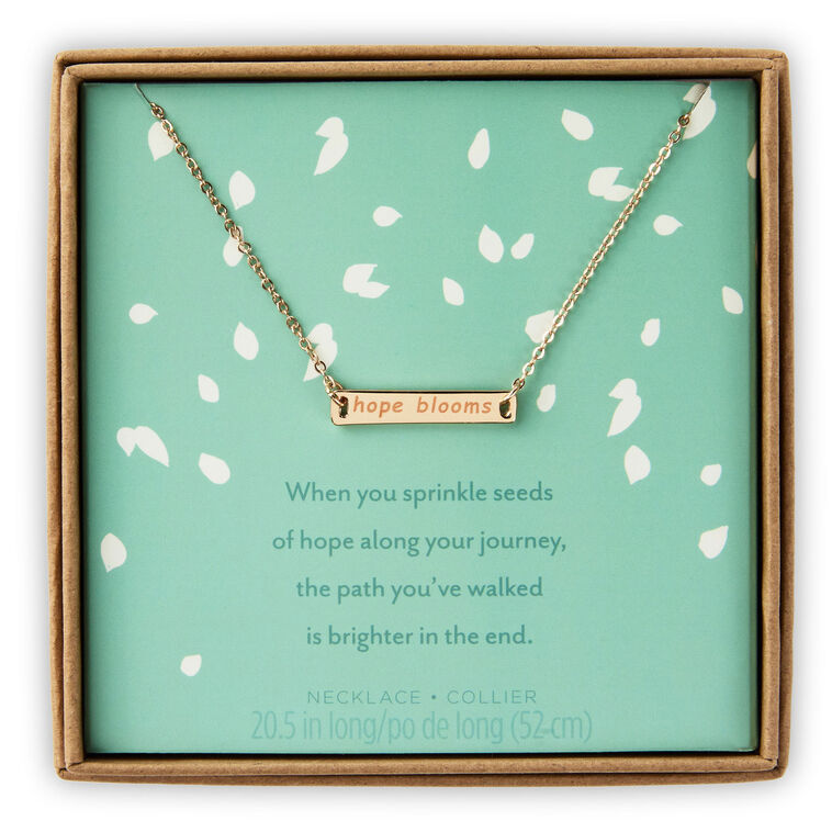Hallmark Hope Blooms Gold Metal Necklace