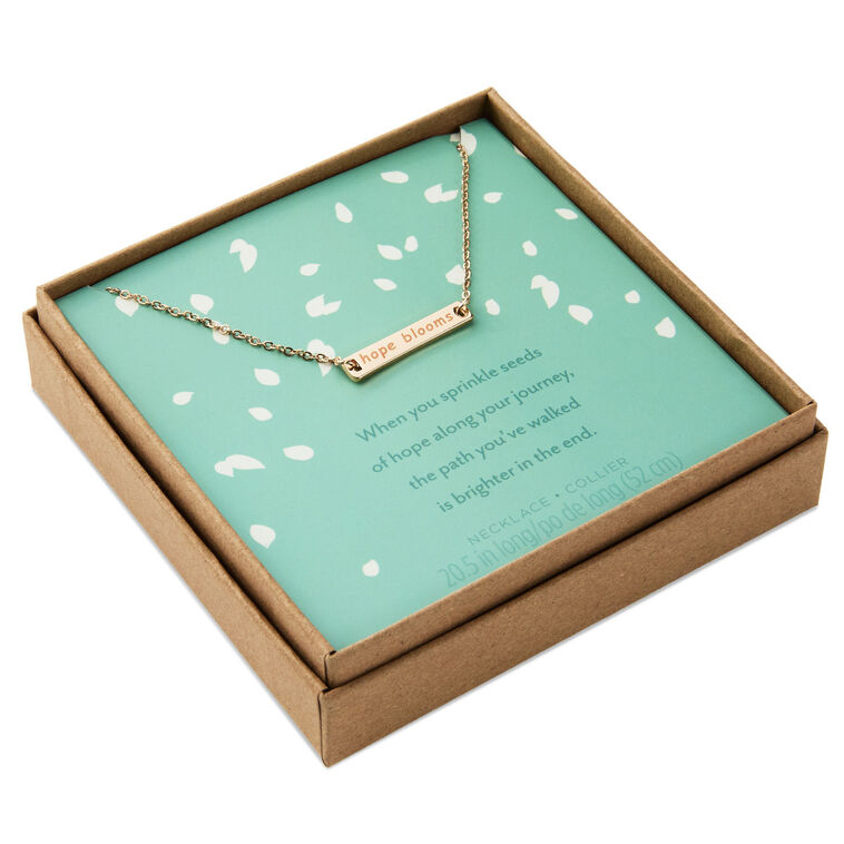hallmark Hope Blooms Gold Metal Necklace