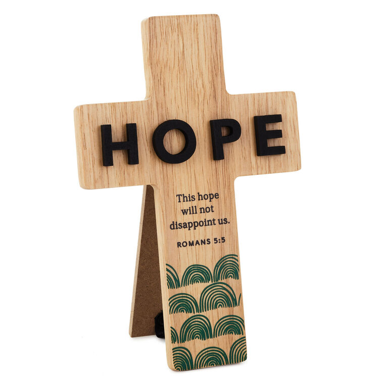 hallmark Hope Will Not Disappoint Wood Cross Sign