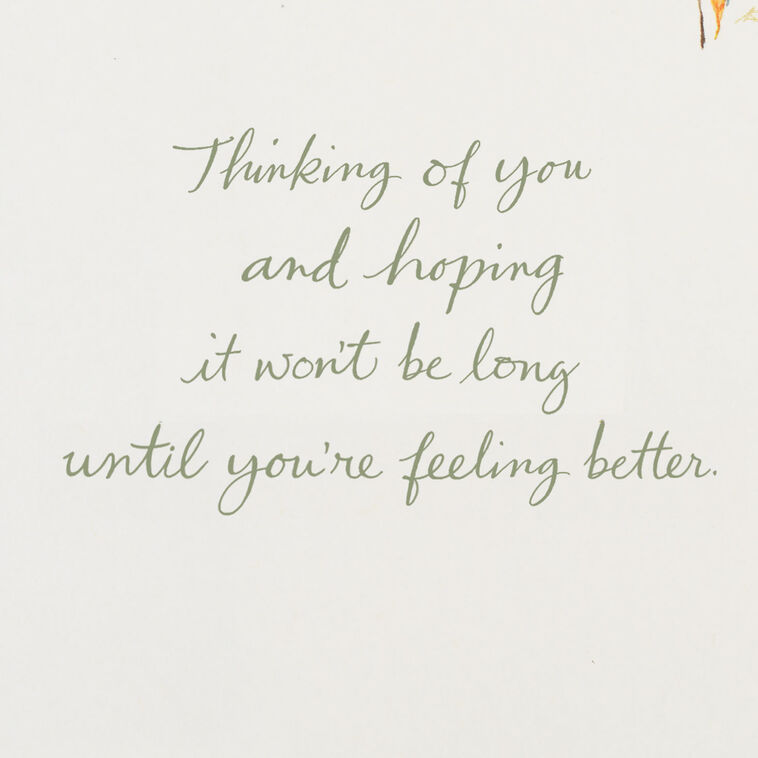 Hallmark Hoping You Feel Better Soon Get Well Card