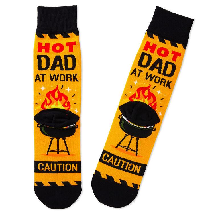 Hallmark Hot Dad At Work Novelty Crew Socks