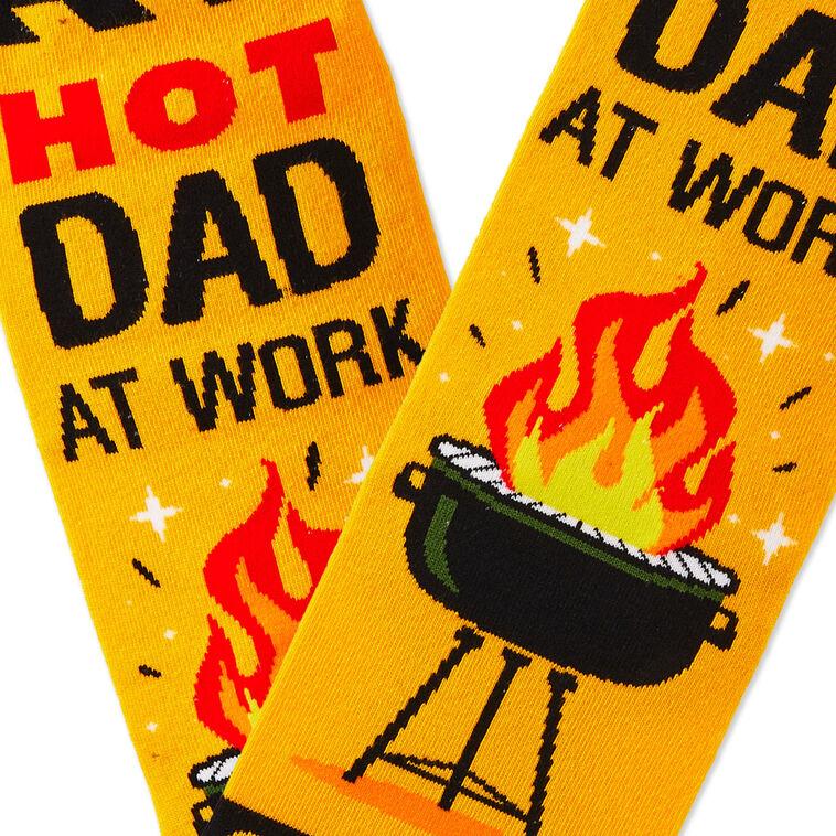 Hallmark Hot Dad At Work Novelty Crew Socks