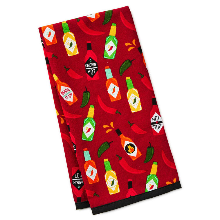 hallmark Hot Sauces Tea Towel 18x26