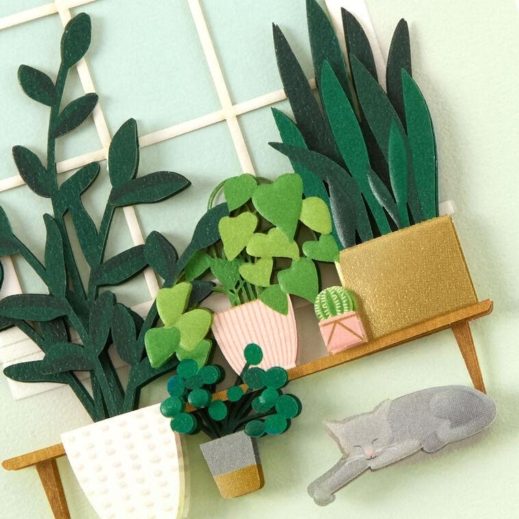 Hallmark Houseplants With Cat Thinking Of You Card