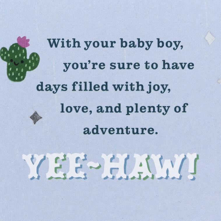 Hallmark Howdy And Yee-Haw New Baby Boy Card