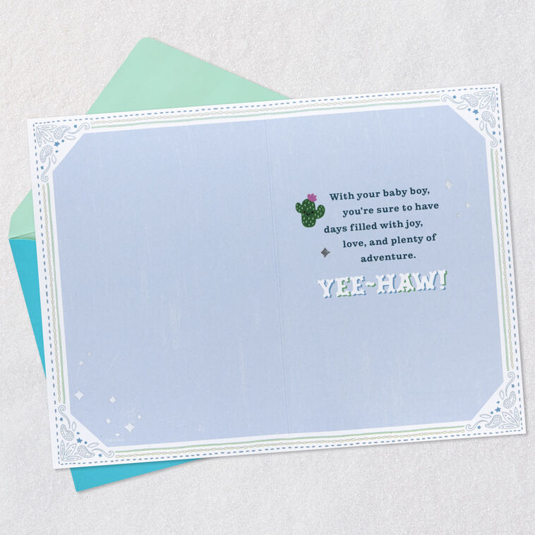 Hallmark Howdy And Yee-Haw New Baby Boy Card