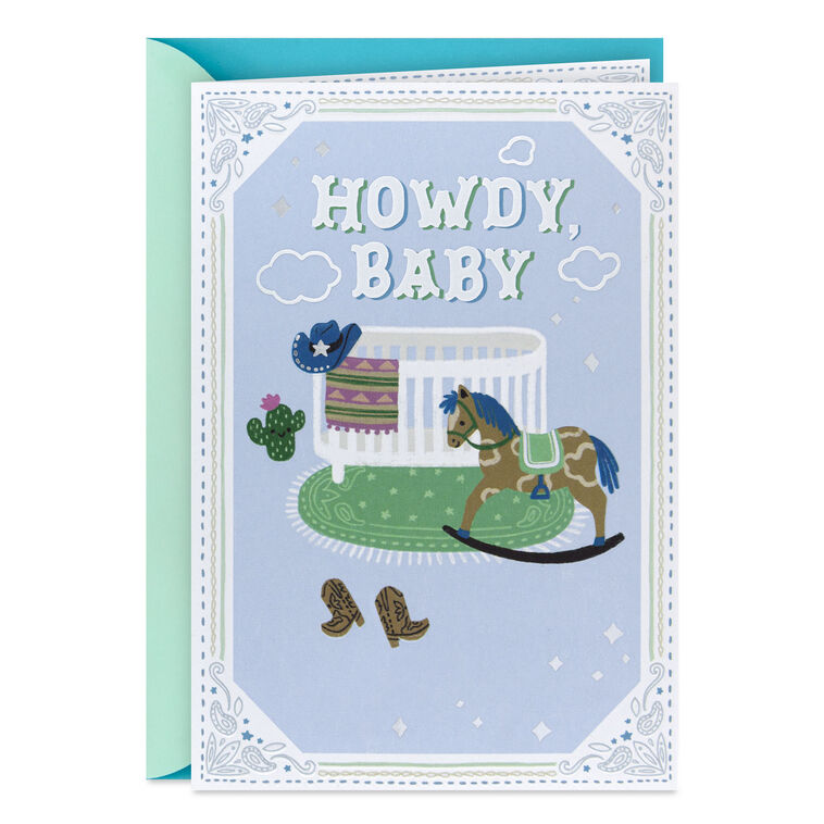 hallmark Howdy and Yee-Haw New Baby Boy Card