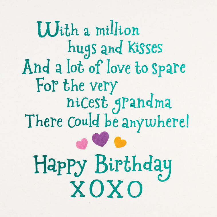 Hallmark Hugs And Kisses Birthday Card For Grandma
