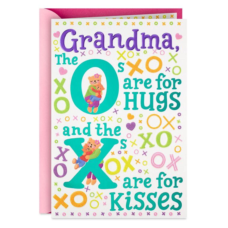 hallmark Hugs and Kisses Birthday Card for Grandma