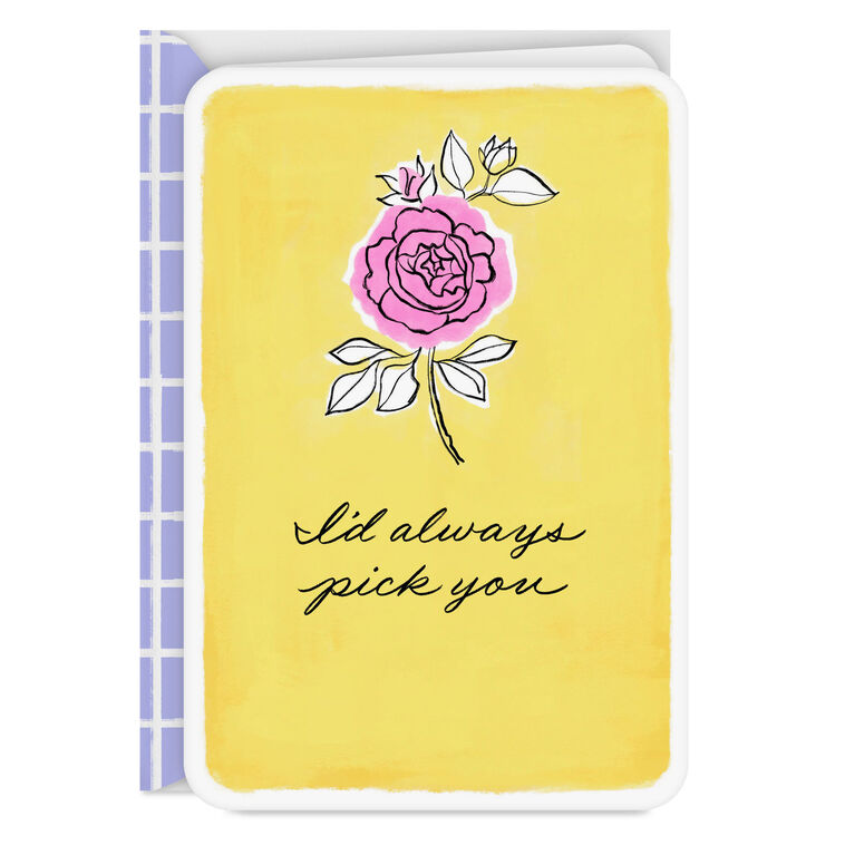 hallmark I'd Always Pick You Love Card