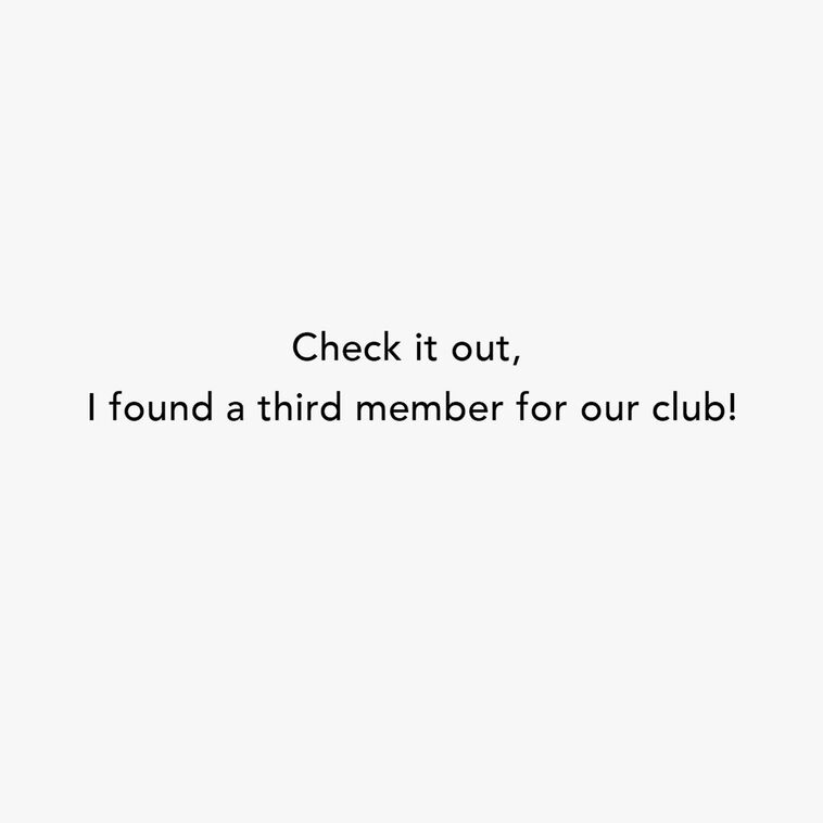 Hallmark "I Hate People" Club Funny Friendship Card
