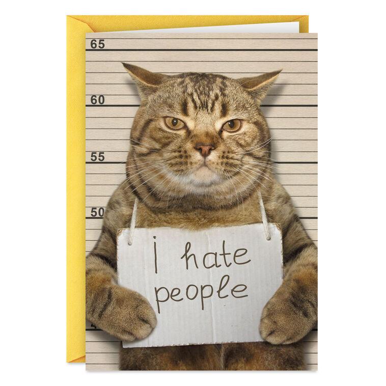 hallmark "I Hate People" Club Funny Friendship Card
