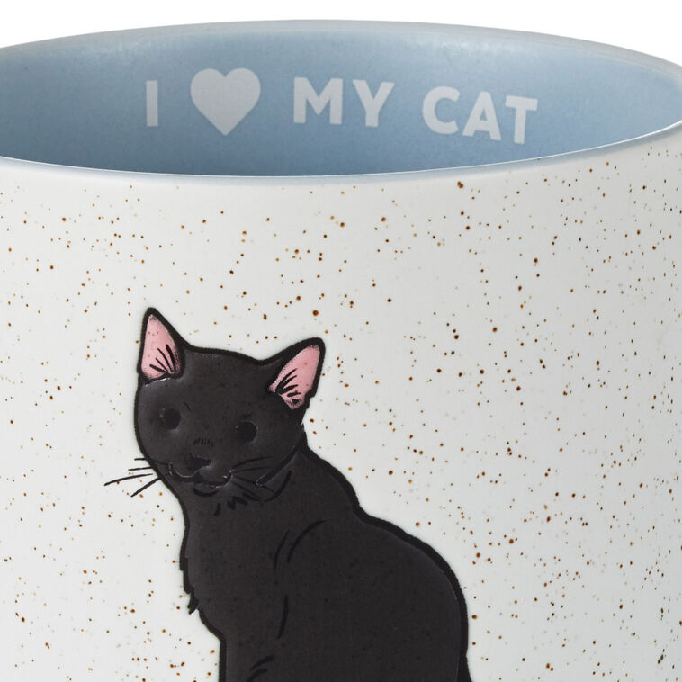 Hallmark I Heart My Black Cat Mug 16 Oz