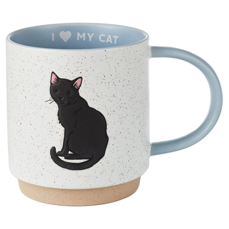 hallmark I Heart My Black Cat Mug 16 oz