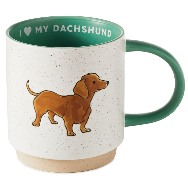 hallmark I Heart My Dachshund Mug 16 oz
