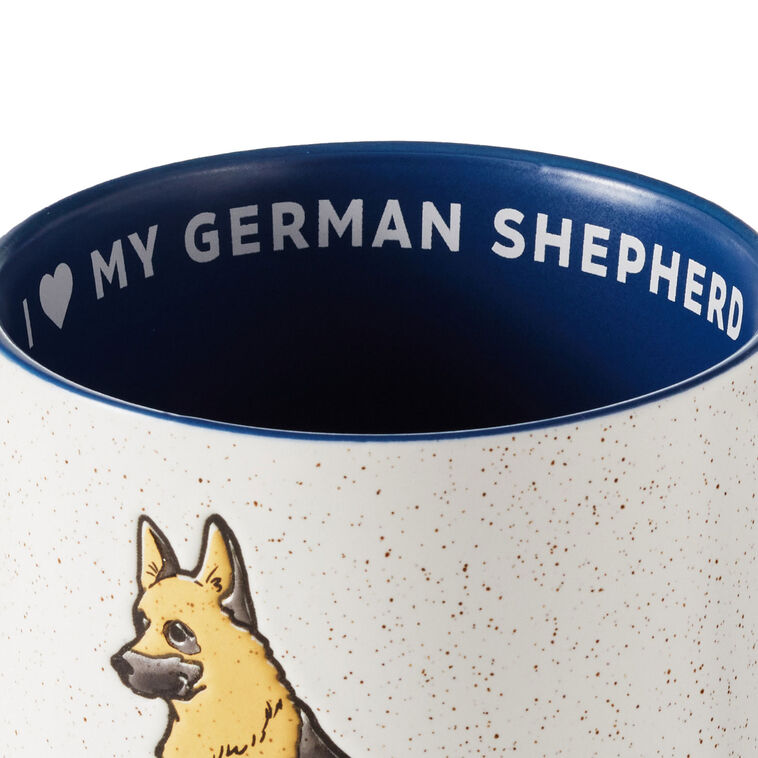 Hallmark I Heart My German Shepherd Mug 16 Oz