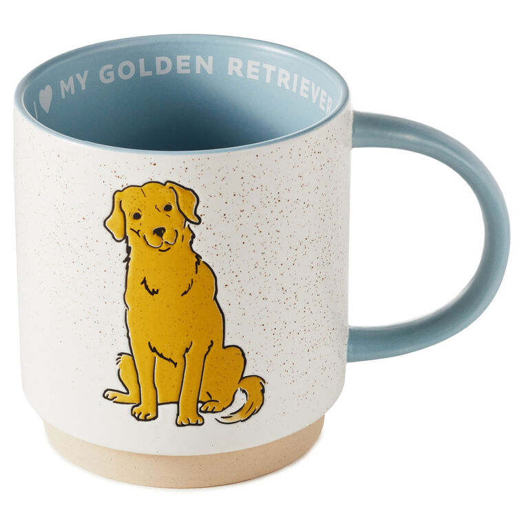 hallmark I Heart My Golden Retriever Mug 16 oz