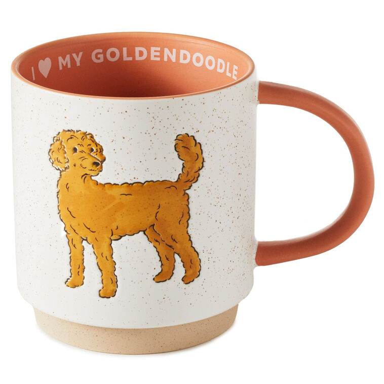 hallmark I Heart My Goldendoodle Mug 16 oz