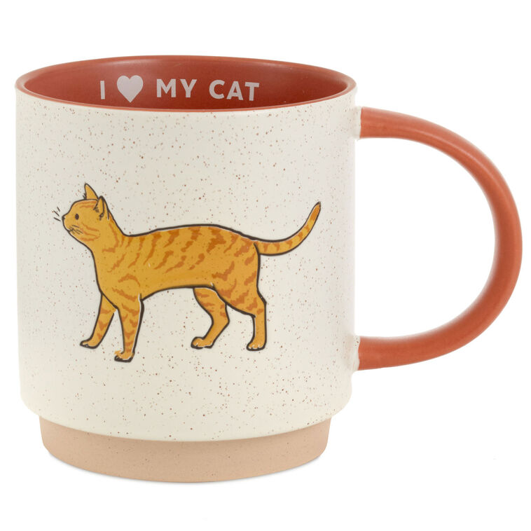 hallmark I Heart My Tabby Cat Mug 16 oz