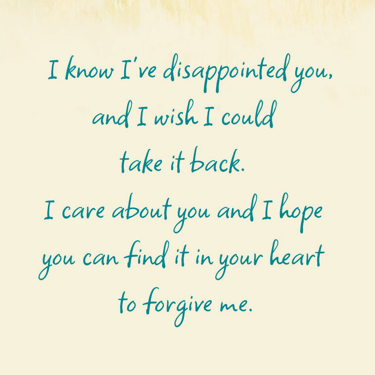 Hallmark I Hope You Can Forgive Me Apology Card