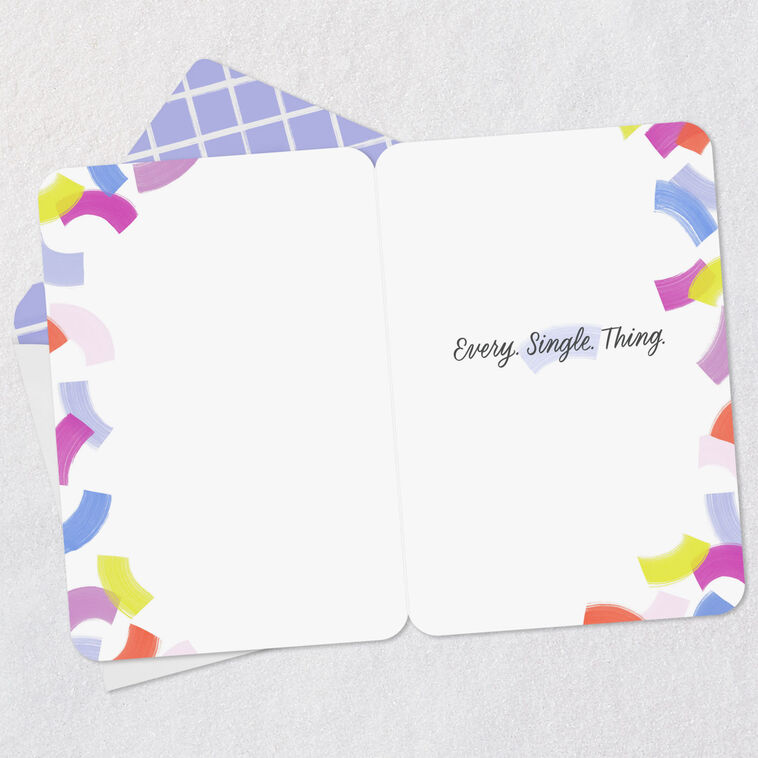 Hallmark I Love Every Single Thing About You Card