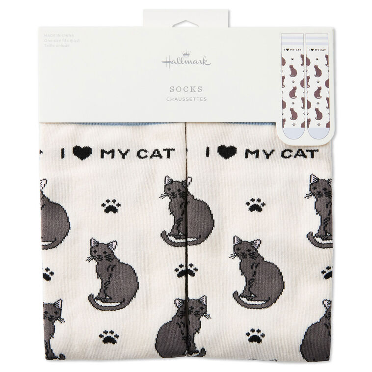 Hallmark I Love My Black Cat Crew Socks