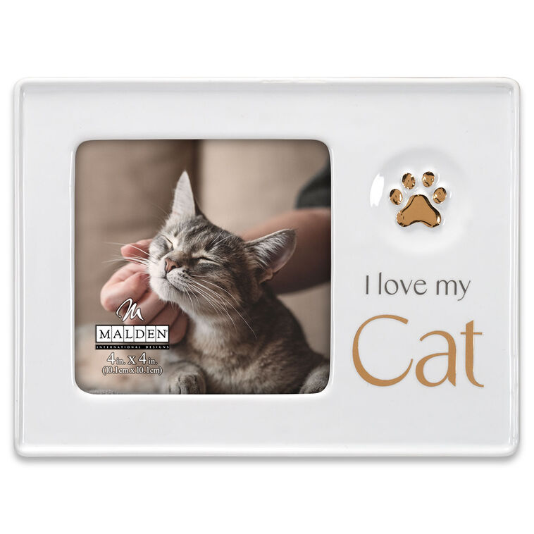 hallmark I Love My Cat Ceramic Picture Frame 4x4