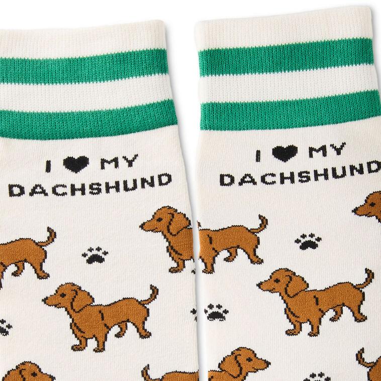 Hallmark I Love My Dachshund Crew Socks