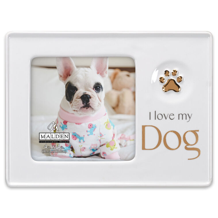 hallmark I Love My Dog Ceramic Picture Frame 4x4