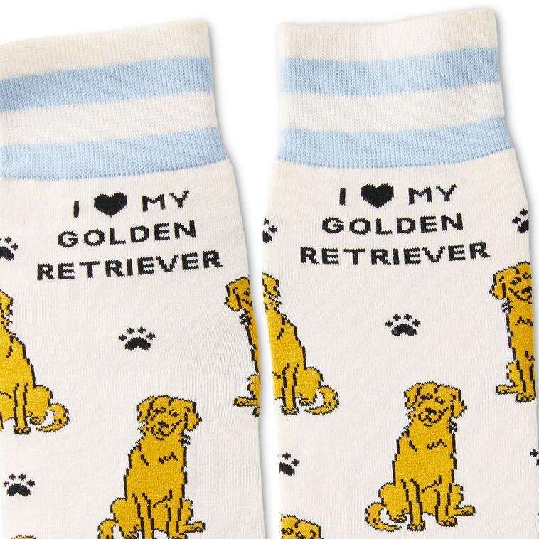 Hallmark I Love My Golden Retriever Crew Socks