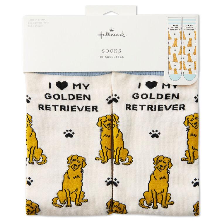 Hallmark I Love My Golden Retriever Crew Socks